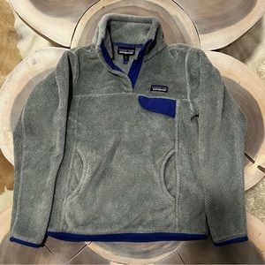 Patagonia Women’s XS Pullover Fleece, grey/purple